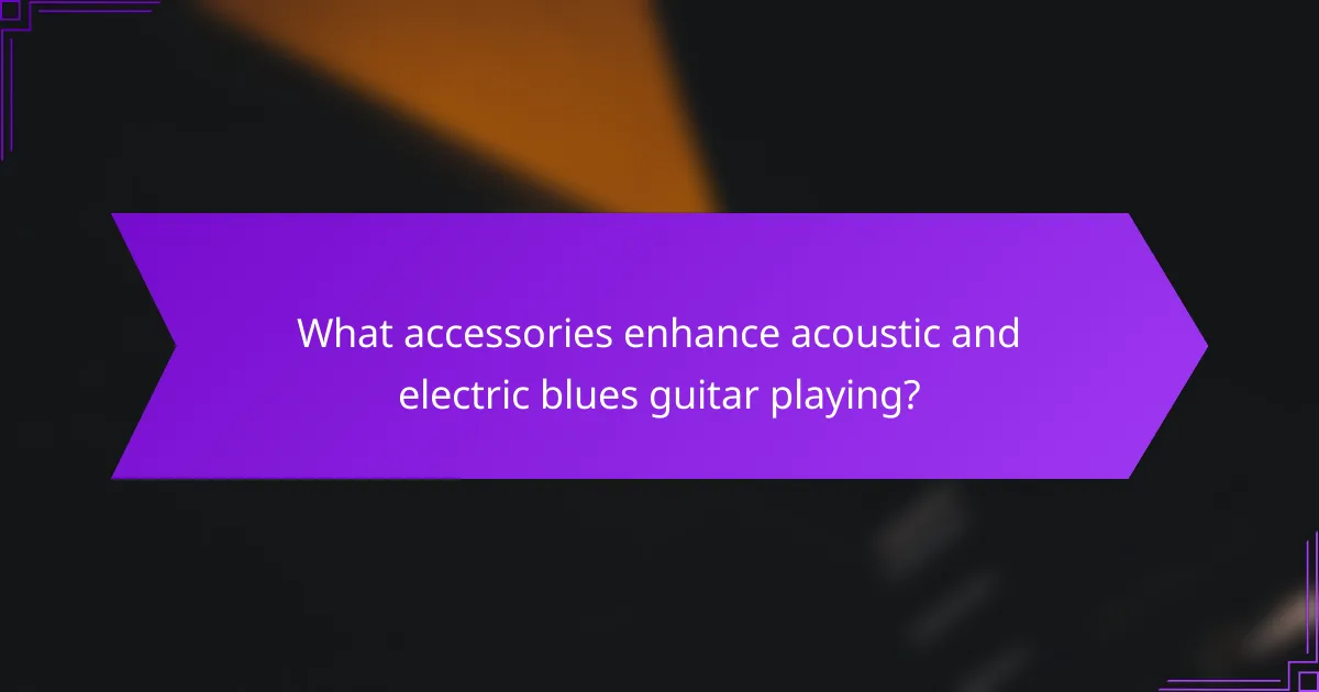 What accessories enhance acoustic and electric blues guitar playing?
